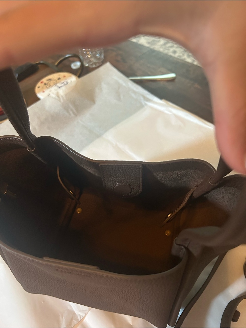 Songmont Brown Crossbody Tote Bag - Picture 4 of 5